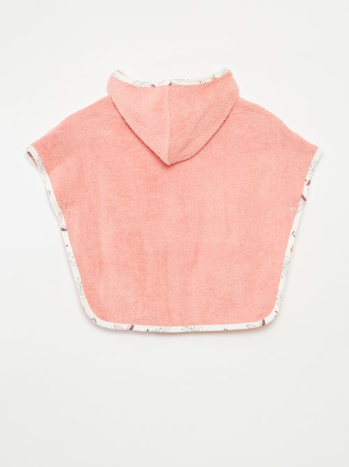Poncho de baño con bordados y bolsillos de canguro - Kiabi