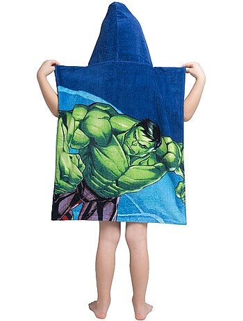 Poncho de baño con capucha avengers 50x115 cm - toalla de algodón