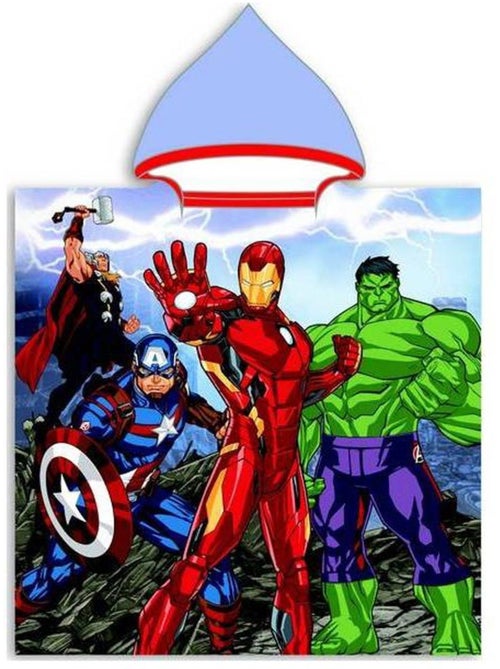 Poncho de baño con capucha avengers jarvis 55x110 cm - microfibra - Kiabi