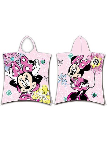 Poncho de baño con capucha minnie 50x115 cm - toalla de algodón