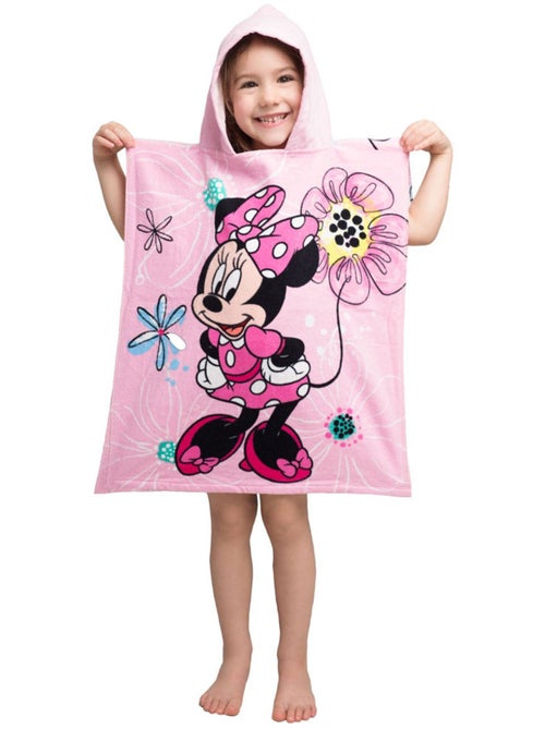 Poncho de baño con capucha minnie 50x115 cm - toalla de algodón - Kiabi Poncho de baño con capucha minnie 50x115 cm - toalla de algodón - Kiabi