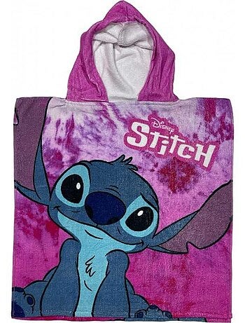 Poncho de baño con capucha stitch disney 55 x 110 de algodón