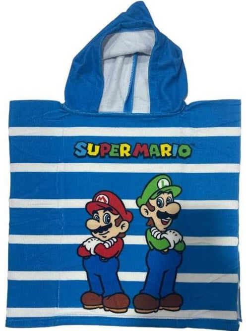 Poncho de baño con capucha super mario y luigi 50x100 cm - microfibra - Kiabi