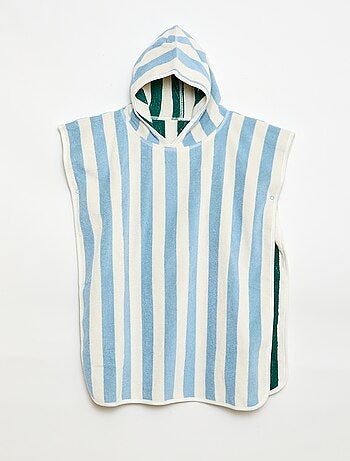 Poncho de baño de rizo reversible