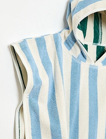 Poncho de baño de rizo reversible