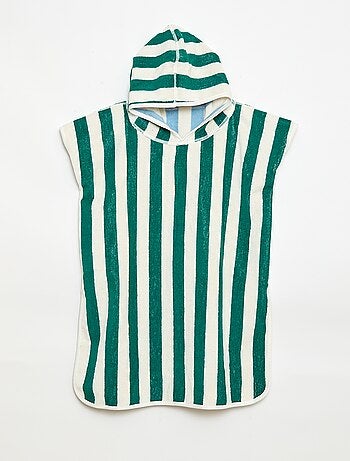 Poncho de baño de rizo reversible