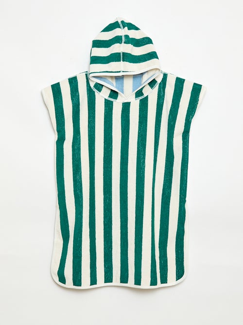 Poncho de baño de rizo reversible - Kiabi