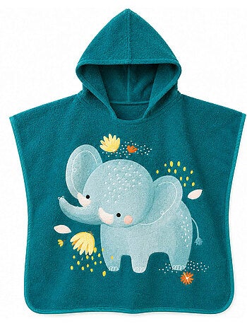 Poncho de baño infantil con capucha de algodón | sassi junior