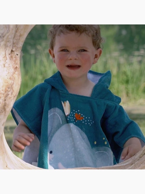 Poncho de baño infantil con capucha de algodón | sassi junior - Kiabi