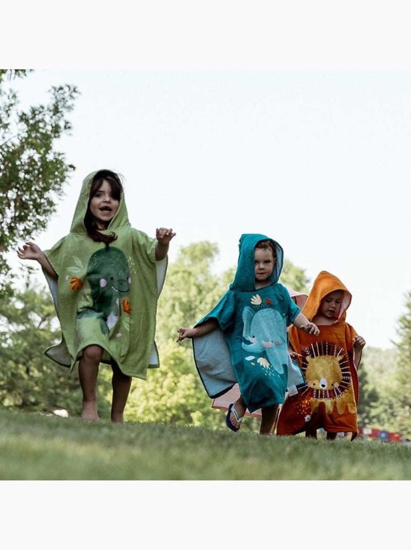 Poncho de baño infantil con capucha de algodón | sassi junior Azul - Kiabi