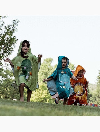 Poncho de baño infantil con capucha de algodón | Sassi Junior
