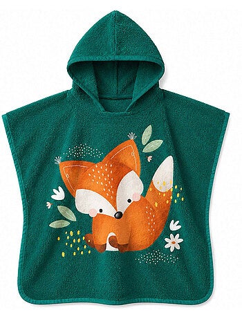 Poncho de baño infantil con capucha de algodón | sassi junior