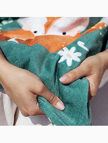 Poncho de baño infantil con capucha de algodón | sassi junior