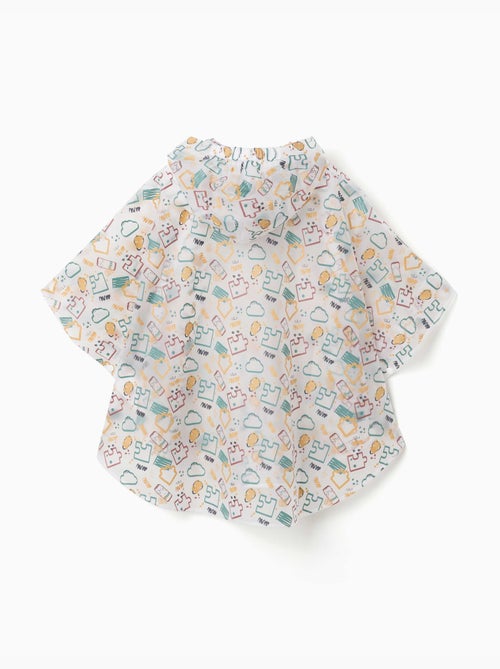 Poncho de lluvia con capucha y estampado - Kiabi