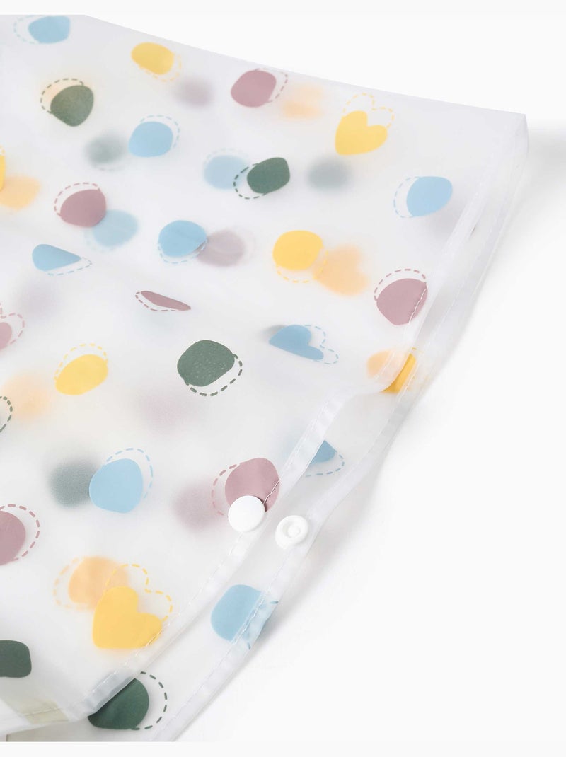 Poncho de lluvia con capucha y estampado de lunares Malva lila - Kiabi