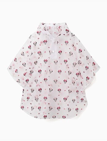 Poncho de lluvia con capucha y estampado de Minnie