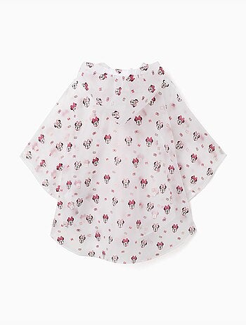 Poncho de lluvia con capucha y estampado de Minnie
