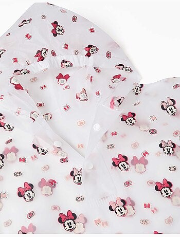 Poncho de lluvia con capucha y estampado de Minnie