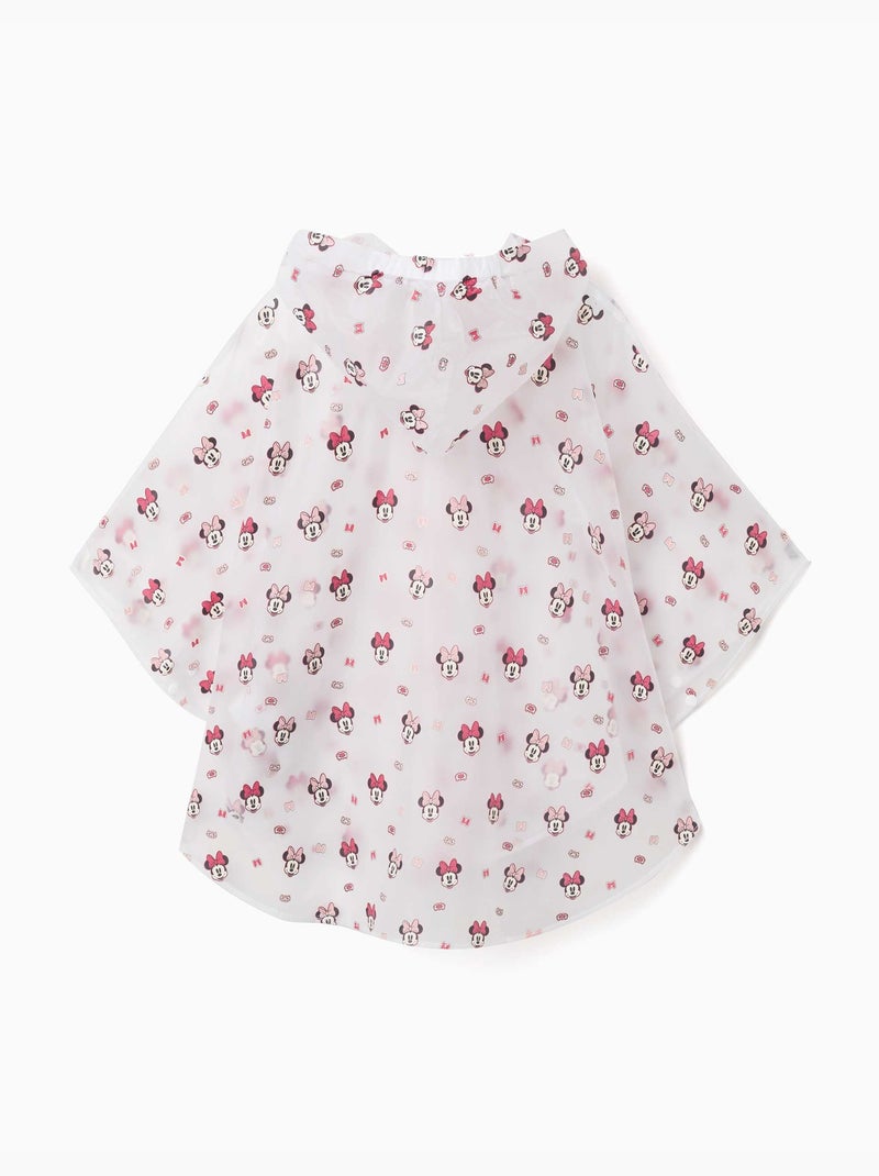 Poncho de lluvia con capucha y estampado de Minnie Rojo - Kiabi