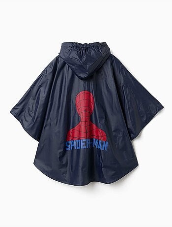 Poncho de lluvia con capucha y estampados de Spider-Man