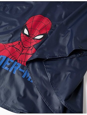 Poncho de lluvia con capucha y estampados de Spider-Man