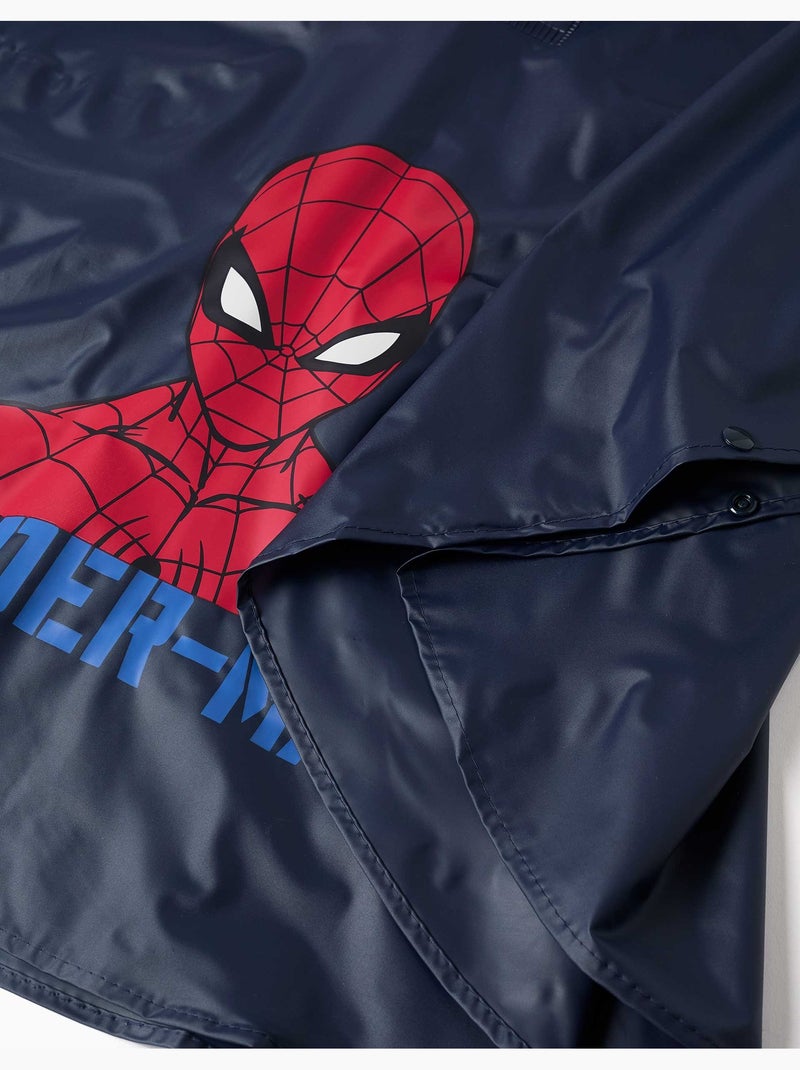 Poncho de lluvia con capucha y estampados de Spider-Man Azul oscuro - Kiabi