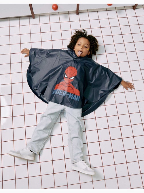 Poncho de lluvia con capucha y estampados de Spider-Man - Kiabi