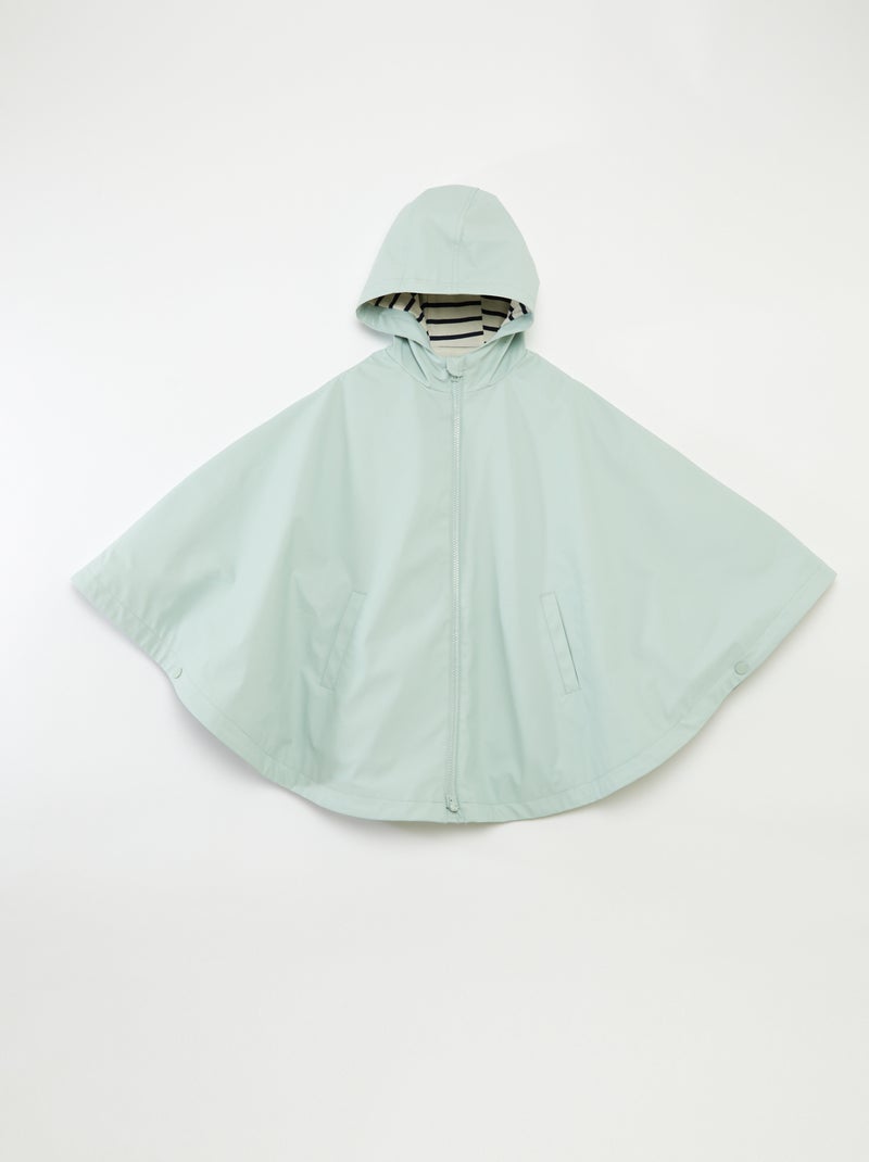 Poncho de material engomado con capucha - colección fácil de poner VERDE - Kiabi