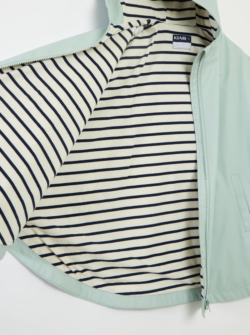 Poncho de material engomado con capucha - colección fácil de poner VERDE - Kiabi