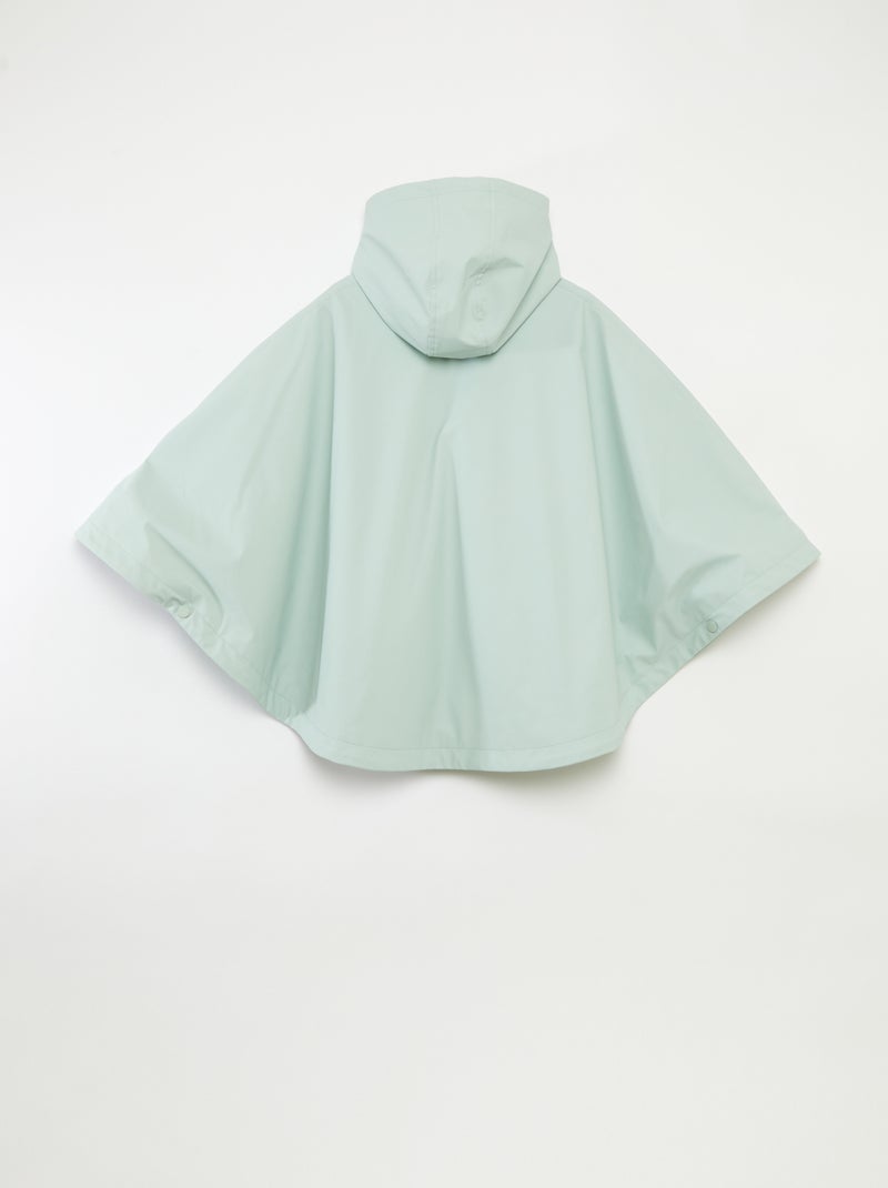Poncho de material engomado con capucha - colección fácil de poner VERDE - Kiabi