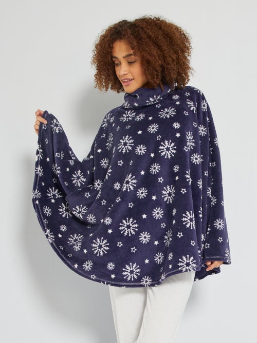 Poncho de noche de punto de felpa - Kiabi