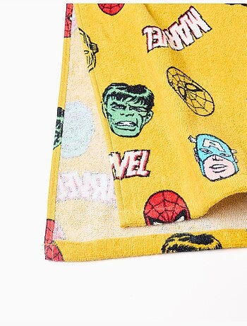 Poncho de playa con capucha de algodón con motivo Marvel
