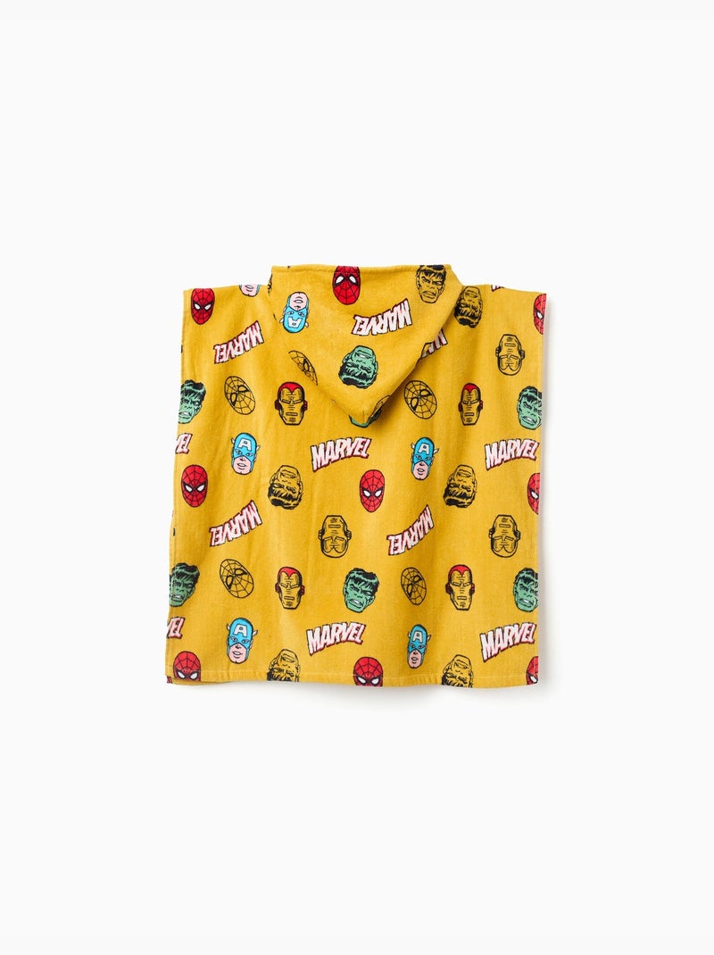 Poncho de playa con capucha de algodón con motivo Marvel Amarillo oscuro - Kiabi