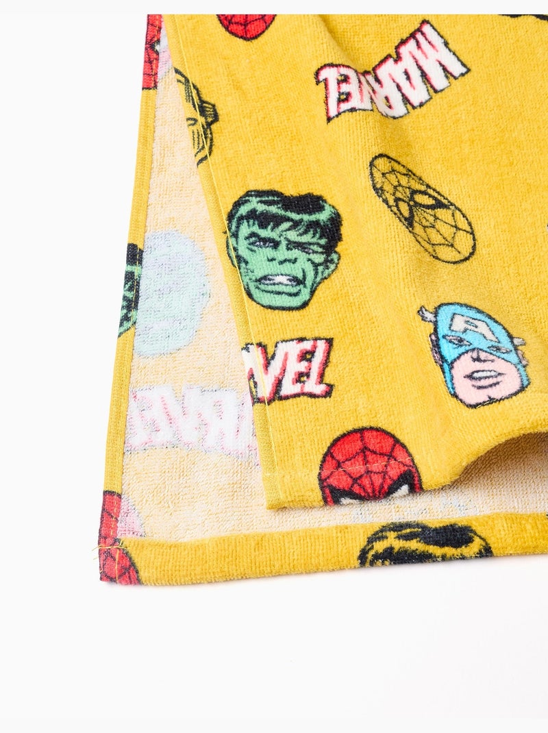 Poncho de playa con capucha de algodón con motivo Marvel Amarillo oscuro - Kiabi
