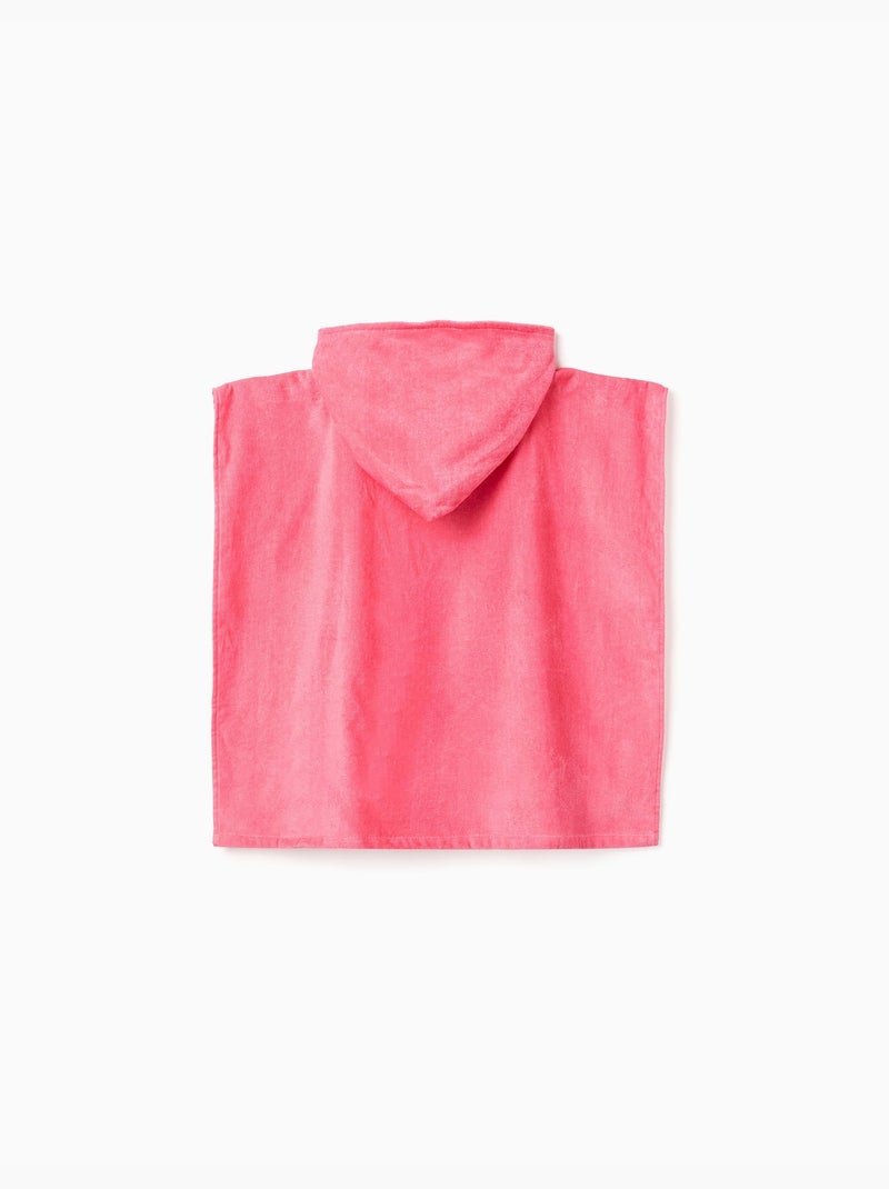 Poncho de playa de algodón con capucha y estampado de Stitch Rosa - Kiabi
