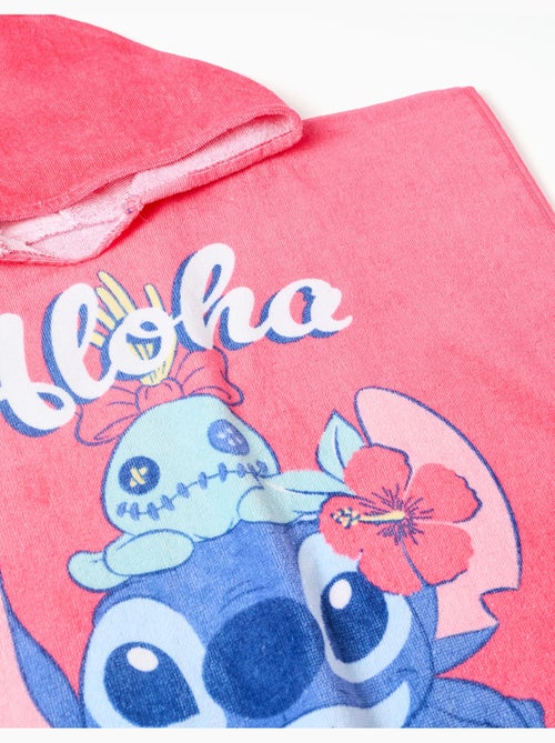 Poncho de playa de algodón con capucha y estampado de Stitch - Kiabi Poncho de playa de algodón con capucha y estampado de Stitch - Kiabi