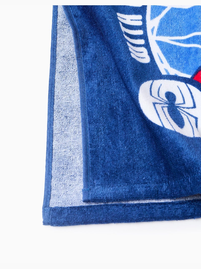 Poncho de playa de algodón con capucha y spider-man Azul oscuro - Kiabi