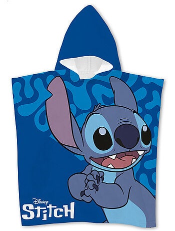 Poncho de Playa Disney Stitch 55x110cm – Close-Up Azul Marino – Capucha – 100% Poliéster – Licencia