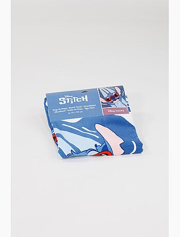 Poncho de Playa Disney Stitch 55x110cm – Surf Olas Azul – Capucha – 100% Poliéster – Licencia Oficia