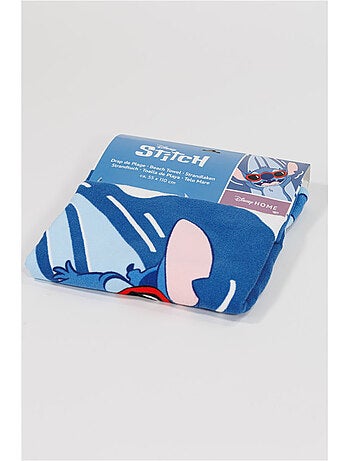 Poncho de Playa Disney Stitch 55x110cm – Surf Olas Azul – Capucha – 100% Poliéster – Licencia Oficia