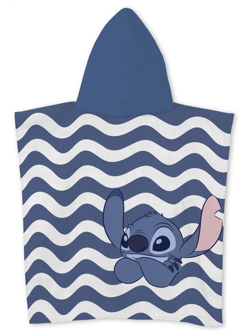 Poncho de Playa Disney Stitch 55x110cm – Surf Olas Azul – Capucha – 100% Poliéster – Licencia Oficia - Kiabi Poncho de Playa Disney Stitch 55x110cm – Surf Olas Azul – Capucha – 100% Poliéster – Licencia Oficia - Kiabi
