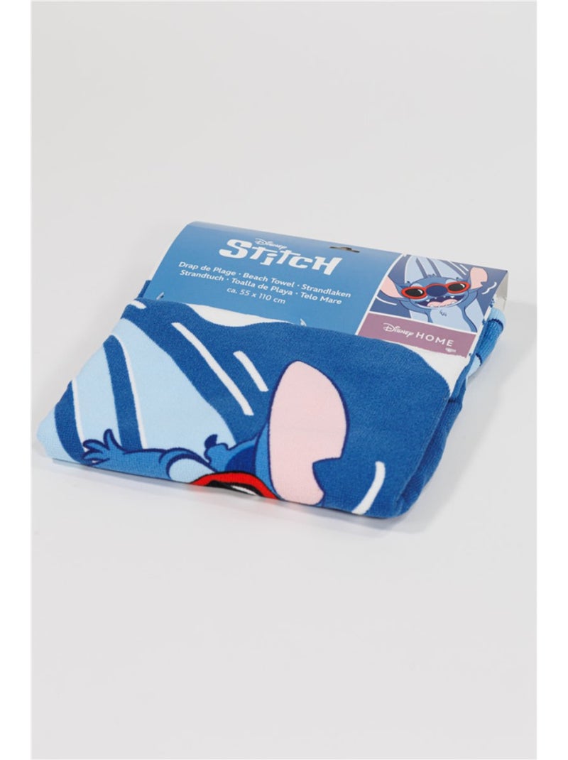 Poncho de Playa Disney Stitch 55x110cm – Surf Olas Azul – Capucha – 100% Poliéster – Licencia Oficia Negro Azul - Kiabi