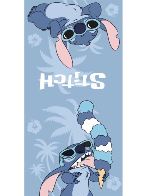 Poncho de Playa Disney Stitch Helado 55x110cm – Azul Cielo Hibisco – Capucha – 100% Poliéster – Lice - Kiabi Poncho de Playa Disney Stitch Helado 55x110cm – Azul Cielo Hibisco – Capucha – 100% Poliéster – Lice - Kiabi