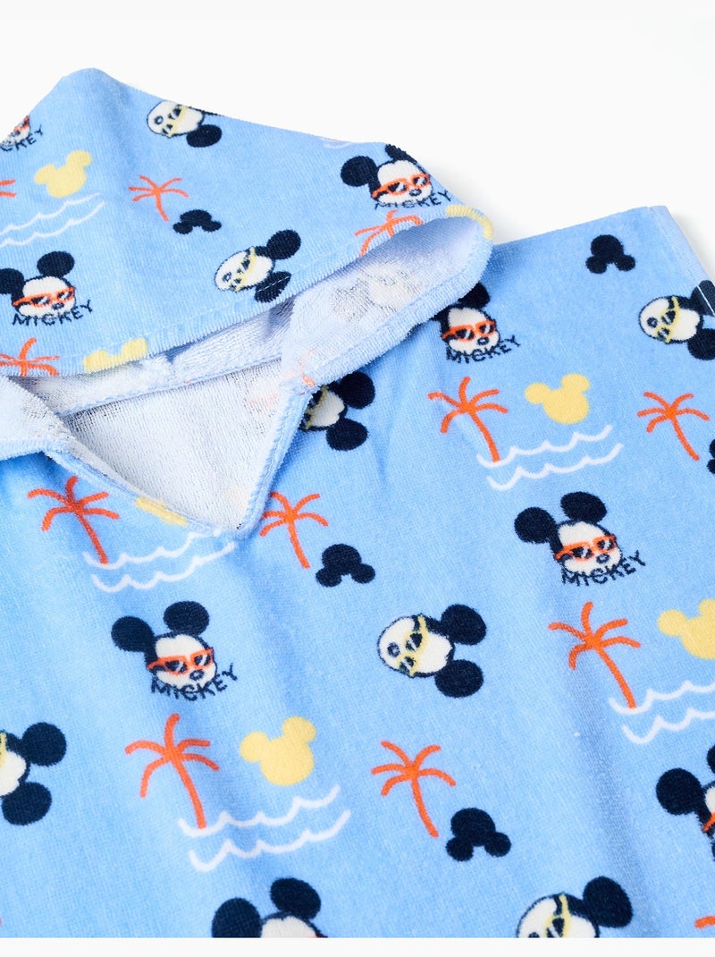 Poncho de playa en algodón con capucha Mickey Azul claro - Kiabi