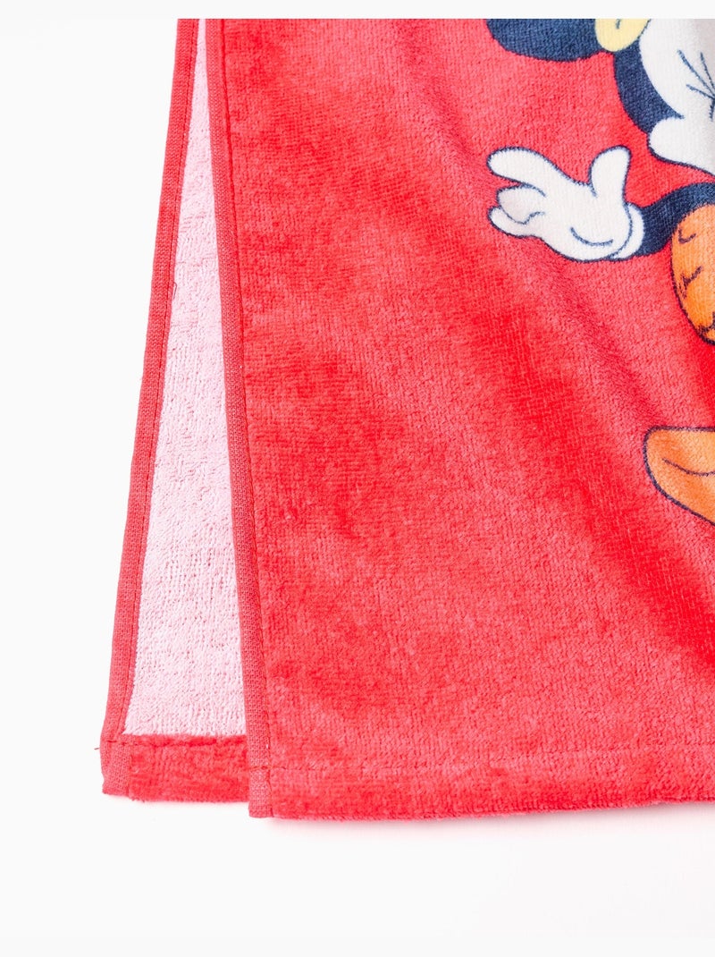 Poncho de playa en algodón con capucha Minnie & Daisy Rosa - Kiabi