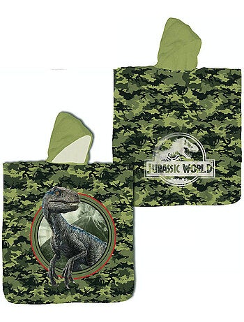 Poncho de Playa Jurassic World 60x120cm – Capucha – 100% Algodón – Licencia Oficial