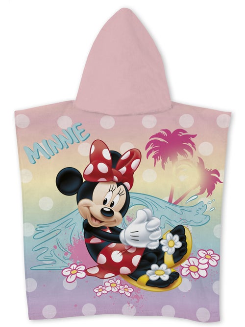 Poncho de Playa Minnie Mouse Happy Days 55x110cm – Pastel Rosa – Capucha – 100% Poliéster – Licencia - Kiabi Poncho de Playa Minnie Mouse Happy Days 55x110cm – Pastel Rosa – Capucha – 100% Poliéster – Licencia - Kiabi