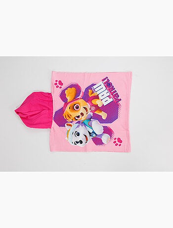 Poncho de Playa PAW Patrol Skye Everest 55x110cm – Rosa Fucsia – Capucha Puntiaguda – 100% Poliéster