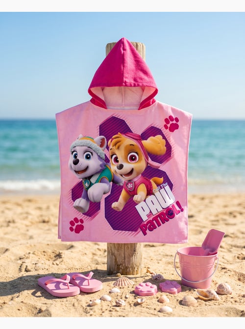 Poncho de Playa PAW Patrol Skye Everest 55x110cm – Rosa Fucsia – Capucha Puntiaguda – 100% Poliéster - Kiabi Poncho de Playa PAW Patrol Skye Everest 55x110cm – Rosa Fucsia – Capucha Puntiaguda – 100% Poliéster - Kiabi
