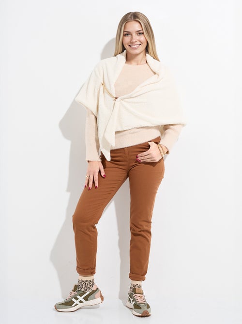 Poncho de tacto lanoso con cadena metálica - AFIBEL - Kiabi